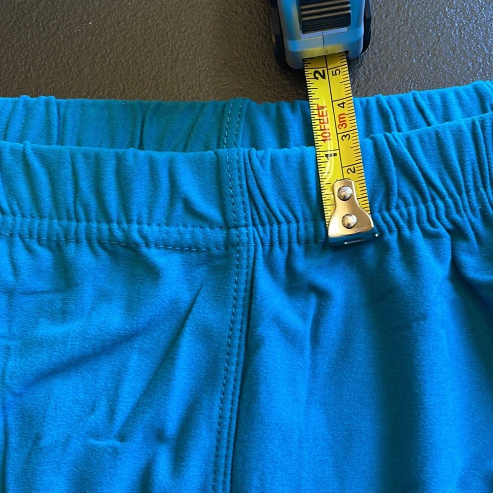 ONE SIZE NEW MIX LEGGINGS. BLUE/GREEN. STRETCH. DOUBLE STITCHED - Picture 5 of 7